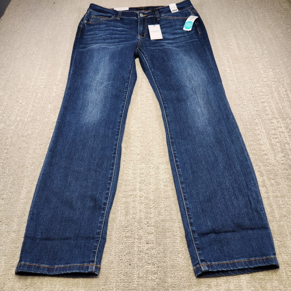 Judy‎ Blue Jeans Women 15 32 Straight Fit Stretch Denim High Rise Waisted NEW
